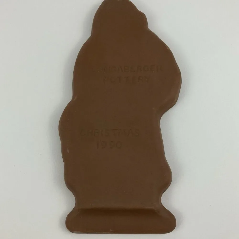 Longaberger Pottery Father Christmas Cookie Chocolate Mold | 9